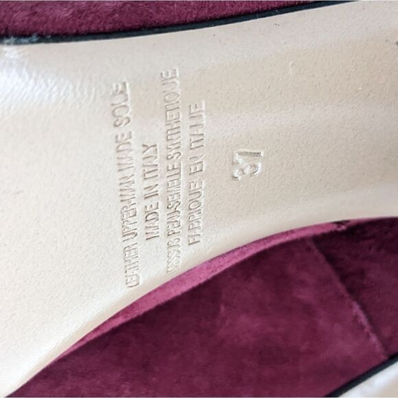 NAPOLEONI suede heels in burgundy color size 37 @S7 - Picture 11 of 13